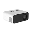 thumbnail image 1 of YT500 Compact LED Projector with 324x240 Resolution (1080P Compatible), 16-100 Inch Display, Wireless & Wired Phone Screen Mirroring, 100-240V US Plug, Portable Home Theater/Office/Outdoor Use, White, 1 of 6