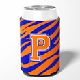 thumbnail image 2 of Carolines Treasures CJ1023-PCC Letter P Initial Monogram - Tiger Stripe - Blue Orange Can Or Bottle Hugger, 2 of 5