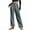 Gray, variant on hotojiny Women's Work Pants Plus Size Button Wide Leg Dress Pants Casual Quick Drying Elastic Waist Pleated Office Pants