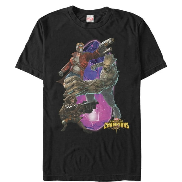 Men's Marvel Contest of Champions Guardians of the Galaxy  T-Shirt - Black - Medium