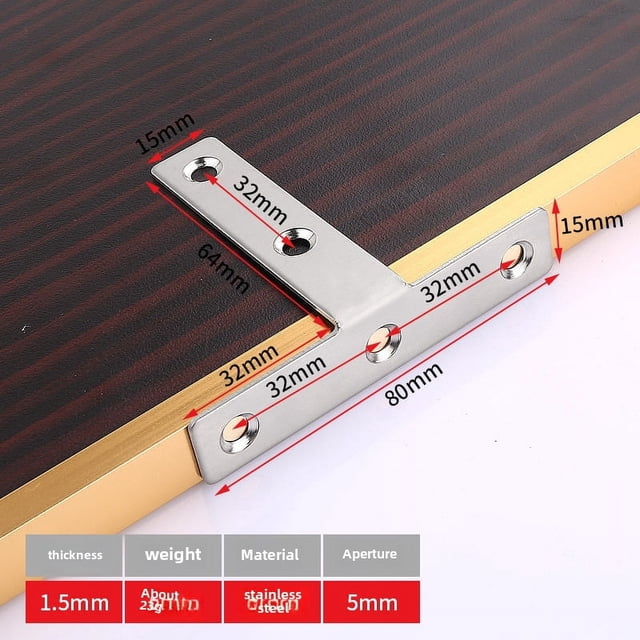 Código de ángulo de flexión tipo TL de acero inoxidable Soporte de ángulo recto de 90 grados Soporte de hierro triangular de refuerzo Conector universal
