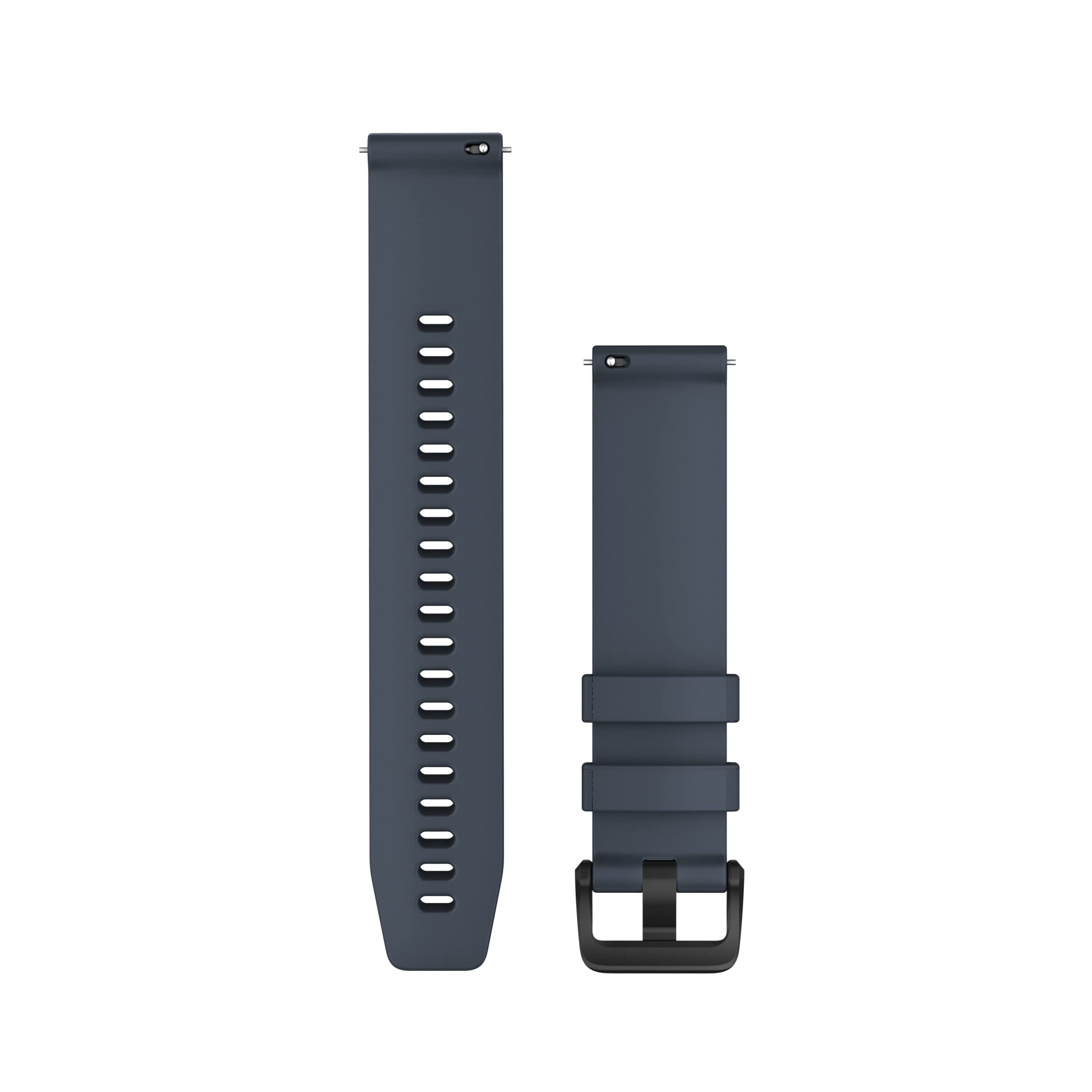 Garmin Quick Release 20mm, Silicone Band - Granite Blue with Black Hardware