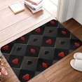 thumbnail image 2 of KLL Red Poker Print Front Door Mat Indoor Outdoor Entrance, Non-Slip Mat All-Weather Doormat Indoor Outdoor Rug Patio Porch Entryway Mat, 23.6''x15.7'', 2 of 7