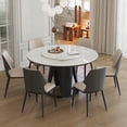 thumbnail image 2 of 59" Round Sintered Stone Dining Table | Ideal for Family Dinners in Kitchen & Dining | High - Quality Materials and Stable Base | Wear - Resistant and Stylish Appearance, 2 of 2
