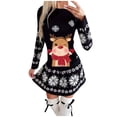 thumbnail image 1 of Vestidos de Navidad Para Mujer Moda Otoño E Invierno Manga Larga Navidad Impreso Cuello Redondo Vestidos Largos Odeerbi ODB198532, 1 of 5