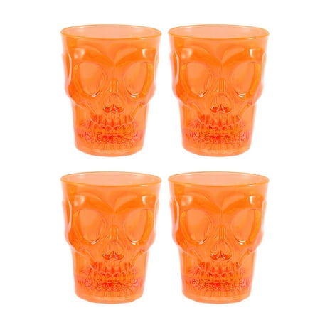 

Weis 4pcs Halloween Skull Cups Funny Drinking Cups Halloween Party Bar KTV Supplies