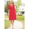 thumbnail image 4 of Woman Within Plus Size Perfect Short-Sleeve Crewneck Tee Dress, 4 of 6