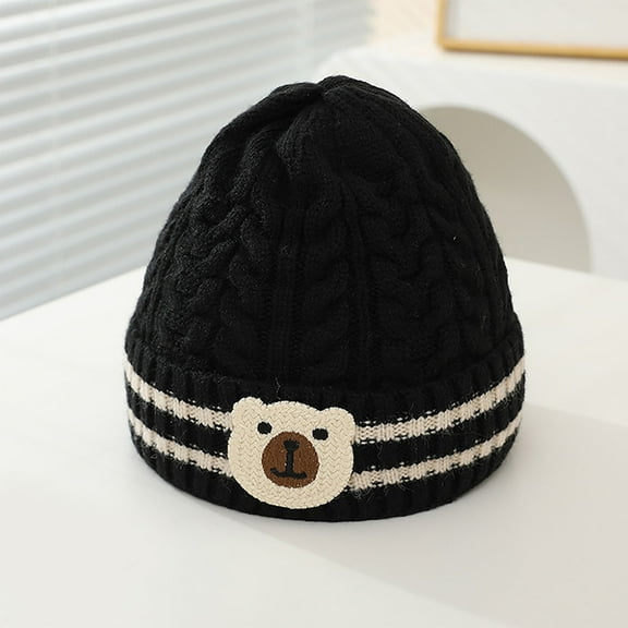 Christmas Clearance! AIEOTT Winter Hats for Kids Cold Weather Unisex Knit Soft Warm Cuffed Beanie Hat Boys and Girls New Year Gifts Cute Hats, 2 Years-9 Years