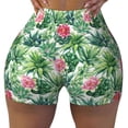 thumbnail image 2 of Logiee Succulents 1 Print Women's Biker Shorts,Workout Gym Shorts,Scrunch Shorts,Tummy Control Hidden Scrunch Running Yoga Shorts-XX-Large, 2 of 8