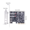 thumbnail image 5 of YIGSECU Internal USB3.2 Expansion to PCIe 4X8X16X Adapter Card 5 Port 3 USB C and 2 USB A Fast Speed Transmission, 5 of 9
