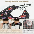 thumbnail image 4 of 3 Pack Adult Bibs Washable Large Waterproof Clothing Protector with Eating Crumb Catcher for Women Men Elderly, Prints, 4 of 8