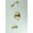 thumbnail image 2 of Kingston Brass KB3637NDL NuvoFusion Single-Handle Tub and Shower Faucet, Brushed Brass, 2 of 3