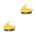 thumbnail image 1 of Matsuzay Cepillo para champú, masajeador para cabeza de cuero cabelludo, pequeño, cómodo, multiusos, ahorro de tiempo, depurador Amarillo 2piezas, 1 of 6