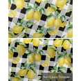thumbnail image 6 of Lemon Yellow Kitchen Valances for Windows Farmhouse Linen Window Valance Curtain for Living Room Window Treatment Watercolor Fruit Black White Buffalo Plaid Valance Rod Pocket Topper, 42 x 12 Inch, 6 of 6