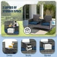 thumbnail image 4 of Outdoor Patio Conversation Sets, Rattan Loveseat Furniture Set for Garden Lawn Backyard, 4 of 8