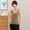 Khaki, variant on DuoJiaJ Sleeveless Thermal Shirts For Women V Neck Vest With Built In Bra Fleece Lined Underwear Thermal Tank Top Camisole Winter Tops Winter Underwear Women Black One Size