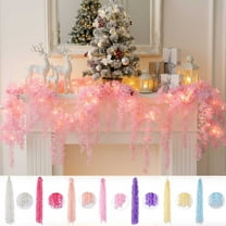 Lwlmwt 10-Piece Artificial Orchid String Wreath Christmas Decor Set 1-Meter Artificial Hydrangea String Vine Ideal for Porch Wedding Arches, Home Decor, Christmas Decorations