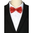 thumbnail image 3 of INSPIRE CHIC Men's Grids Patterned Solid Color Adjustable Pre-tied Bow Tie Red, 3 of 4