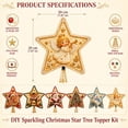 thumbnail image 6 of DIY Diamond Christmas Star Tree Topper Kit, Sparkling Rhinestone and Pearl Craft Set with Dotting Pen, Wax Pad and Gold Base, Beginner Friendly D, 6 of 6