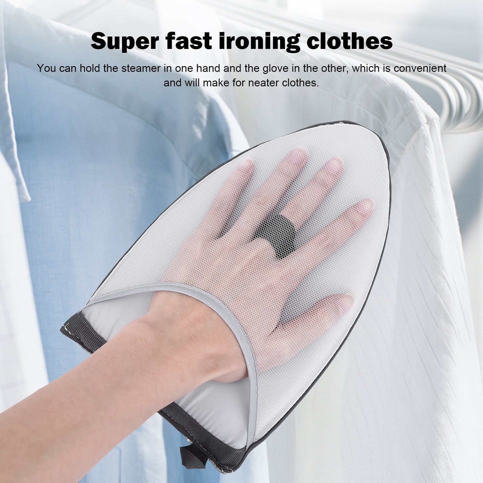 Bokon 4 Pieces Heat Resistant Garmrnt Gloves Garment Steamer Ironing Gloves Protective Garment Steaming Mitts Waterproof Protective Ironing Glove Anti Steam Durable Gloves for Clothes Steamer 