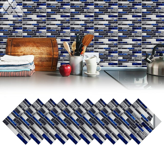 Backsplash Tile Peel and Stick Clearance Peel and Stick Backsplash 10 Sheet Wall Tiles Back Splashes Backsplash Tile for Kitchen Wall Peel and Stick Backsplash Tile for Bathroom Fireplace