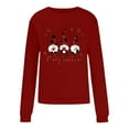 thumbnail image 4 of Plus Size Tops Women's Christmas Printed Casual Long Sleeve Crewneck Sweatshirt for Holiday Celebrations and Everyday Wear, 4 of 4