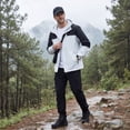 thumbnail image 5 of Dresfit Rain Jacket for Men with Hood Breathable Hooded Windbreaker Jacket 2026 Summer Zip Up Long Sleeve Hiking Outwear Packable Big and Tall Raincoats 4XL, 5 of 7
