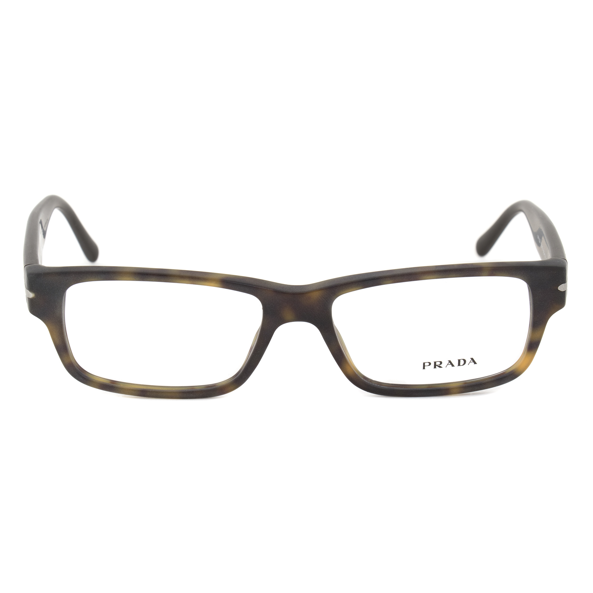 Prada Men's Tortoise Rectangular Eyeglass Frames PR 22RV HAQ1O1 54