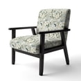 thumbnail image 3 of Designart "Simplistic Poppy Marvels I" Chaise d'Appoint Blanche à Fleurs - Fauteuil de Cottage pour Salon, 3 of 7
