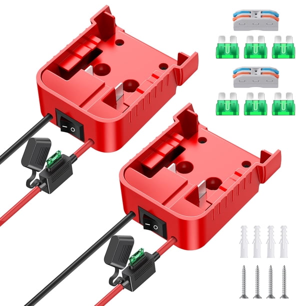 Adaptador Power Wheel CHoiKWong para Milwaukee M18 18V con interruptor y fusible