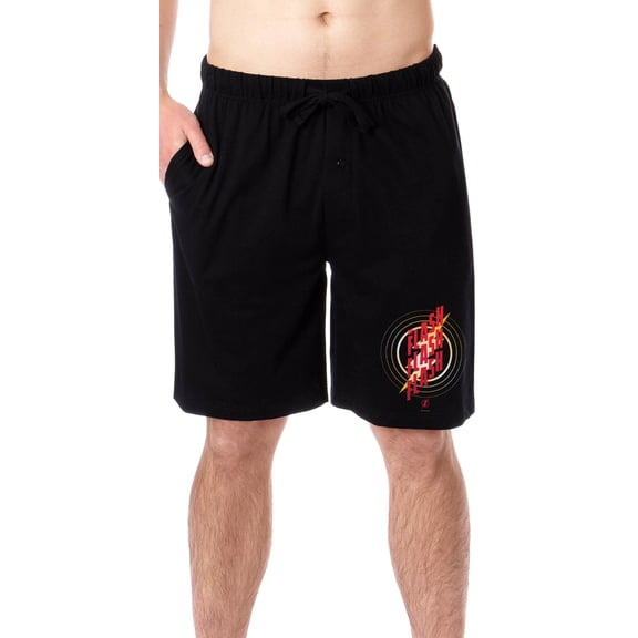 DC Comics Mens' Classic The Flash Lightning Bolt Sleep Pajama Shorts