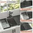 thumbnail image 3 of KINGTACK 30-inch Undermount Kitchen Sink, 304 Stainless Steel Drop in Sinks, Workstation Single Bowl Basin Sink  Set with 4 Sink Accessories, 3 of 8