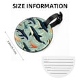 thumbnail image 5 of Whale Set of 2pcs PU Leather Round Suitcase Tags with Privacy Cover and Name ID Tag - Ideal for Travel Luggage, Handbags, Backpacks, School Bags, 5 of 6