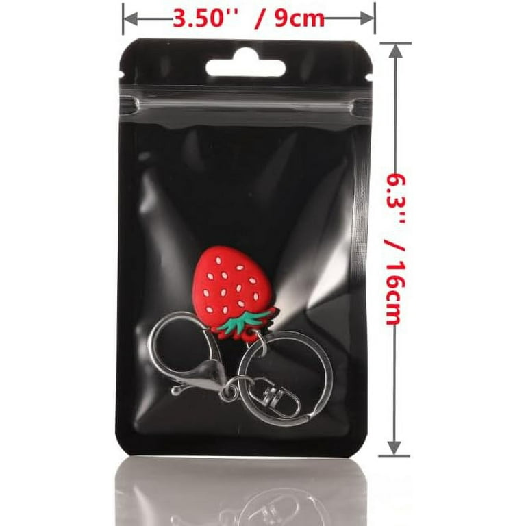 100pcs Clear Ziplock Bags, Resealable Sample Bags, Small Plastic Bag with Hanging Hole, Reusable Zip Pouches for Sample Packaging, Retail, Food and