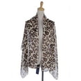 thumbnail image 3 of Feinuhan S/M Fit Yellow All Over Leopard Print Semi Sheer Long Shawl Scarf, 3 of 4