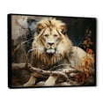 thumbnail image 2 of Designart "Lion composition Of Nature II" Animals Floater Framed Wall Decor, 2 of 7