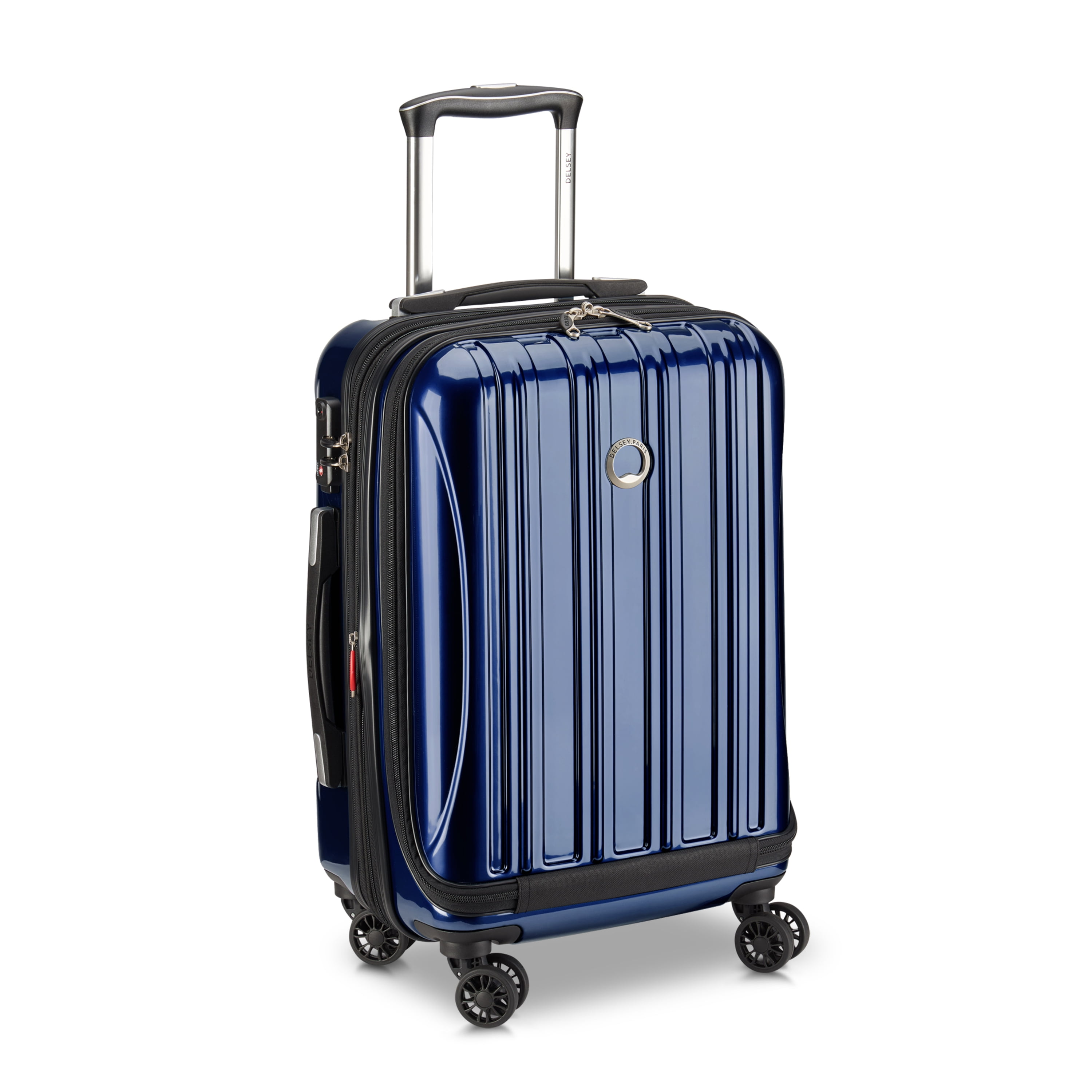 DELSEY PARIS Helium Aero 2-Piece Hardside Expandable Spinner Luggage Set includes 19" International Carry-On & 29" Checked, Metallic Blue