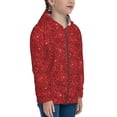 thumbnail image 5 of Kdxio Red Glitter Pattern Kids Boys Girls Zip Up Hoodie 3D Printed Hooded Sweatshirt Hoody Coat with Pocket 7-12 Y-Small, 5 of 6