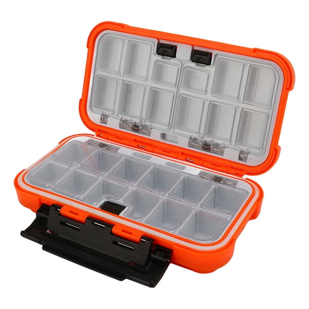 Fishing Hook Case, Fishing Tackle Box Plastic Waterproof Space Adjustment  For Outdoor Activity 
