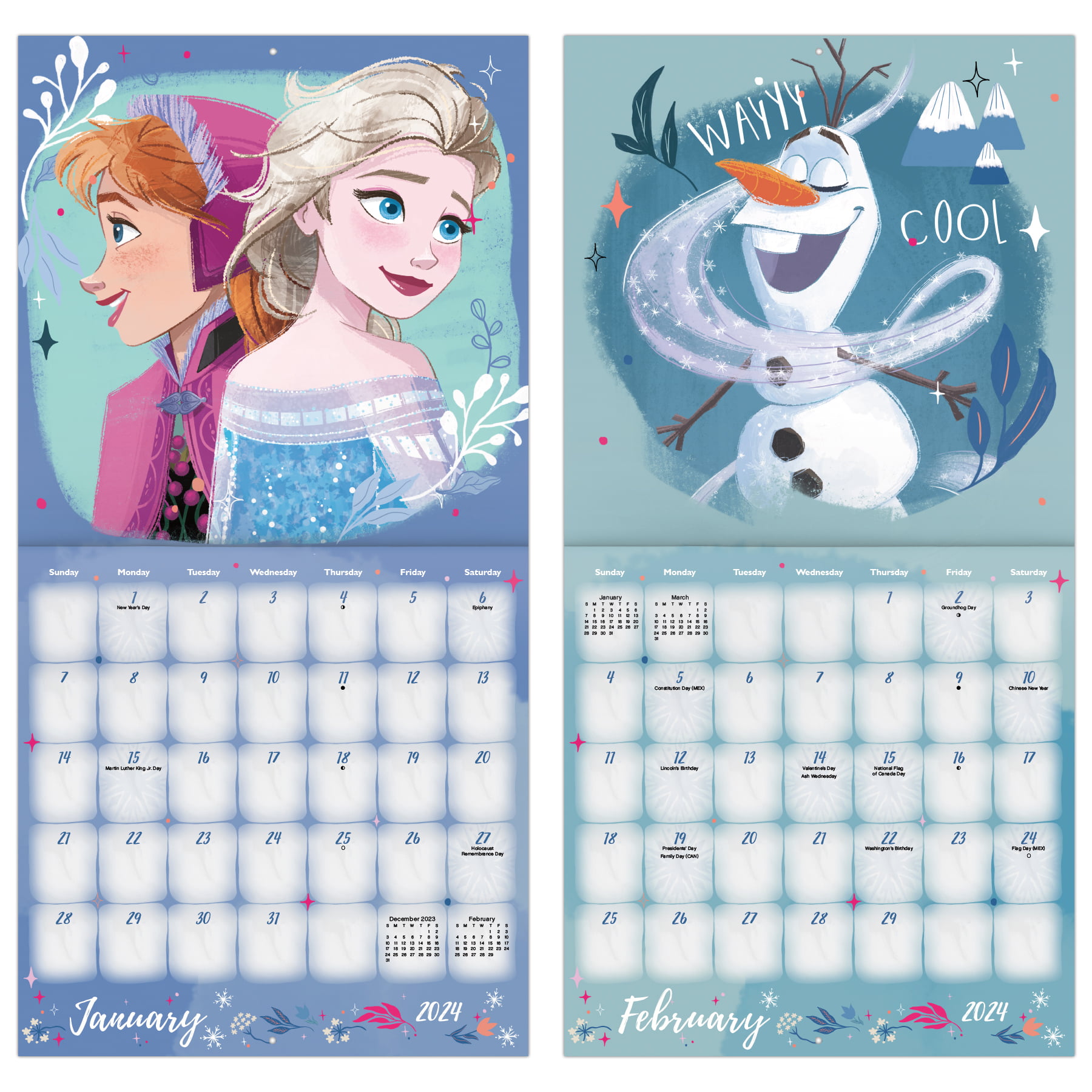 Trends International Inc. 2023-24 Wall Calendar 12x12 Disney Frozen
