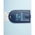 thumbnail image 5 of LIFE IS GOOD Luggage Tag - 2 Piece Vegan Leather Travel Suitcase Tag with Name Card - Baggage ID Label with Steel Loop Fastener, 5 of 7