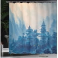 thumbnail image 4 of Ambesonne Farm House Shower Curtain, Chinese Night, 69"Wx75"L, Blue, 4 of 5
