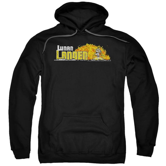 Atari Lunar Marquee Adult Pullover Hoodie Sweatshirt Black