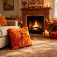 thumbnail image 5 of PoyoKee Fall Pillow Covers 18x18, Halloween Pumpkin Corduroy Throw Pillow Covers, Embroidered Pillowcase for Sofa Thanksgiving Halloween Indoor Decor, 5 of 8