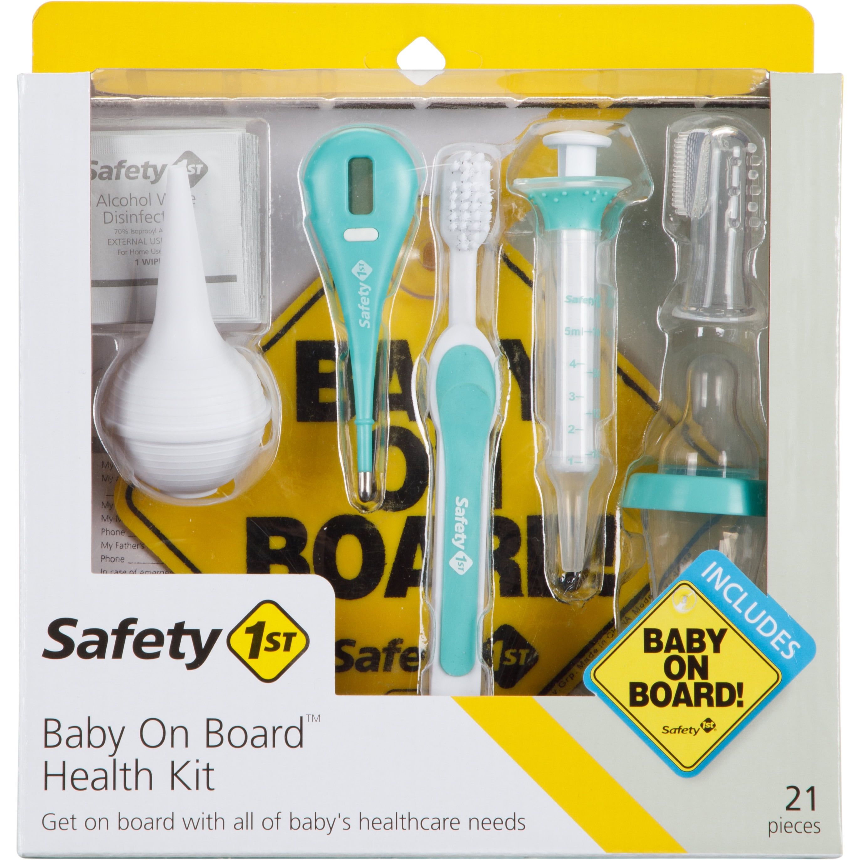 Safety 1 Baby on Board Health Kit, Seafoam