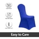 thumbnail image 3 of 10 uds., fundas para silla de comedor de Spandex azul real para sala de estar, protector universal de silla elástica para bodas, banquetes y fiestas Feliz Sencillez, 3 of 5