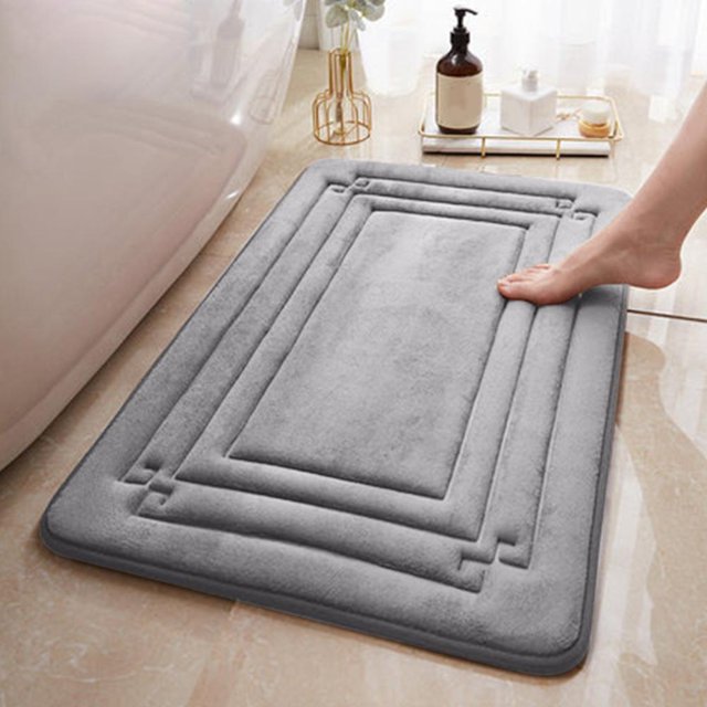 Feltree 16x24 Inch Super Absorbent Bathroom Mat, Machine Washable Non-Slip Floor Rug, Soft and Comfortable Quick-Dry for Bathroom Safety