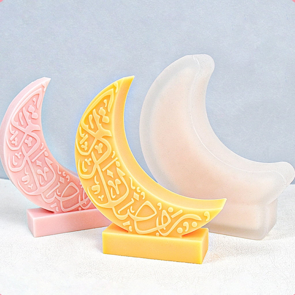 Moon Candle Silicone Moulds Handmade Candle Molds Moon Shaped Resin Castings Molds DIY Baking Molds Home Decorations