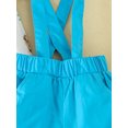 thumbnail image 6 of ZEHJUHAN Infant Baby Boys Easter Set Long Sleeve Carrot Print Romper & Solid Color Suspender Shorts Blue，3-6M, 6 of 7