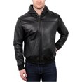 thumbnail image 1 of William Rast Mens Leather Hoodie Jacket, Black, Medium, 1 of 1
